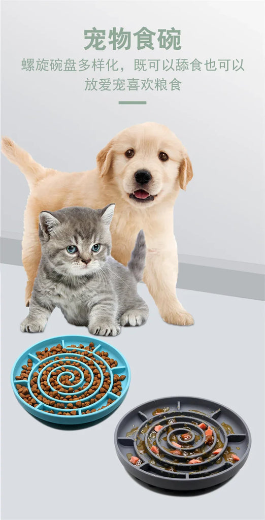 Slow Food  Bowl Cat Anti-Knockover