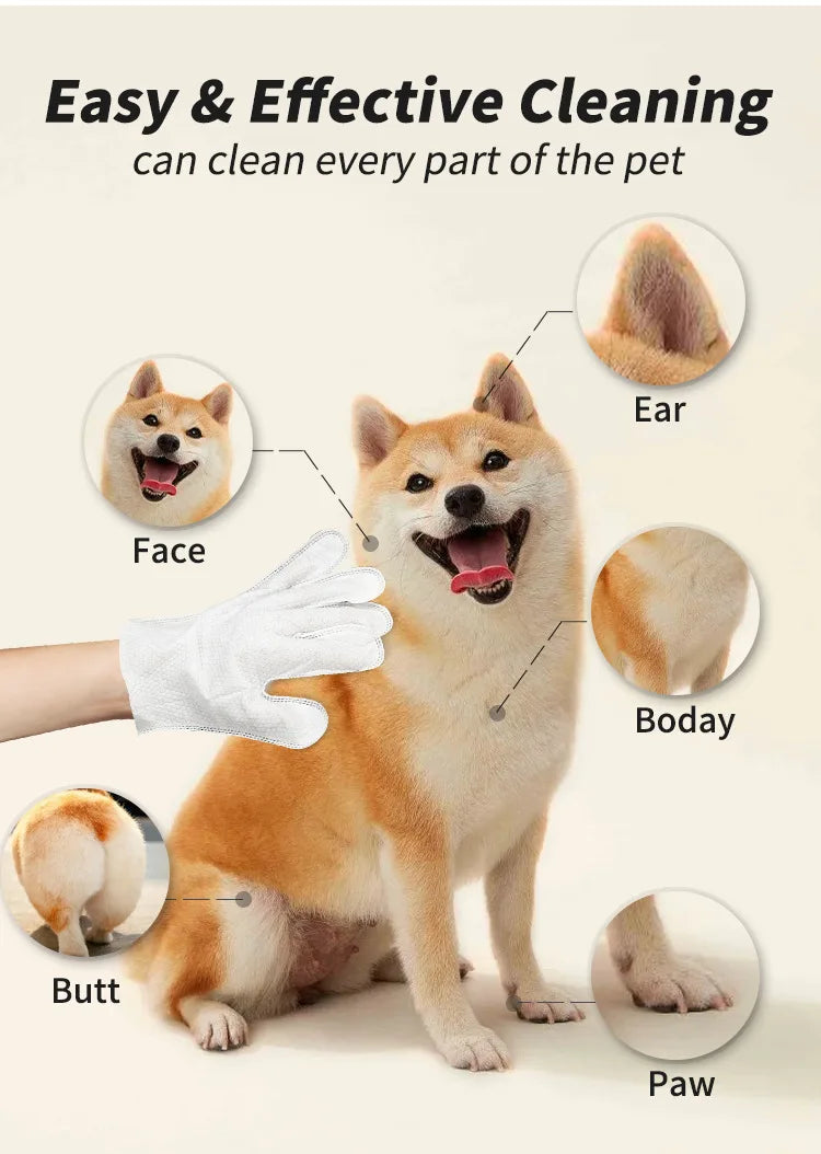 pet disposable gloves, bathing and cleaning for cats and dogs