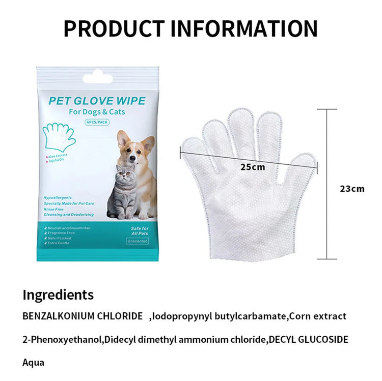 pet disposable gloves, bathing and cleaning for cats and dogs