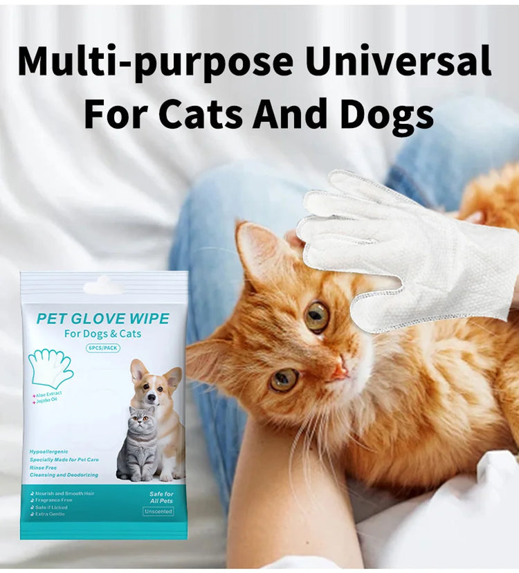 pet disposable gloves, bathing and cleaning for cats and dogs
